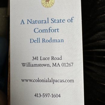 Colonial Alpacas - Business card - Attraction Farms Near Me - Williamstown, Massachusetts Colonial Alpacas - Business card - Attraction Farms Near Me - Williamstown, Massachusetts