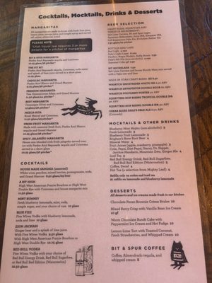 Menu photo 2 Bit & Spur Restaurant & Saloon Springdale, UT Menu photo 2 Bit & Spur Restaurant & Saloon Springdale, UT