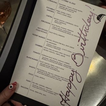 Alinea - Menu - New American Near Me - Chicago, Illinois