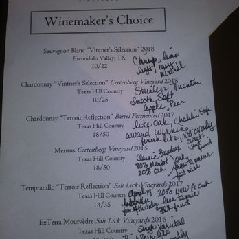 Fall Creek Vineyards - Driftwood - My tasting notes for today - Wineries Near Me - Driftwood, Texas Fall Creek Vineyards - Driftwood - My tasting notes for today - Wineries Near Me - Driftwood, Texas