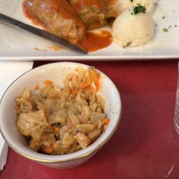 Stuffed cabbage, Mashed Potatoes, and Fried Cabbage Stuffed cabbage, Mashed Potatoes, and Fried Cabbage