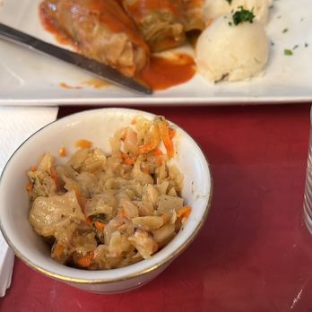 The Dinner House - Stuffed cabbage, Mashed Potatoes, and Fried Cabbage - Modern European Near Me - Philadelphia, Pennsylvania The Dinner House - Stuffed cabbage, Mashed Potatoes, and Fried Cabbage - Modern European Near Me - Philadelphia, Pennsylvania