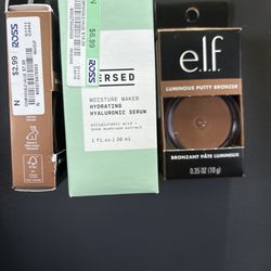 Ross Dress for Less - In this photo, you will find two elf bronzers, one showing the price and one showing the product and Versed moisturizing serum.