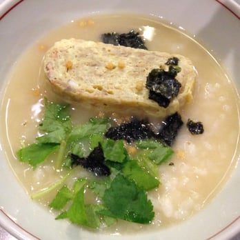 Nanzan GiroGiro - Crab dashimaki, Clam broth, Crab miso/White miso Zosui, Yuzukosho pepper, Bubu arare, Nori, & Mitsuba - Japanese Near Me - Honolulu, Hawaii
