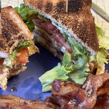 Somewhere in Time Cafe - Breakfast club sandwich with extra bacon - Breakfast & Brunch Near Me - Mystic, Connecticut