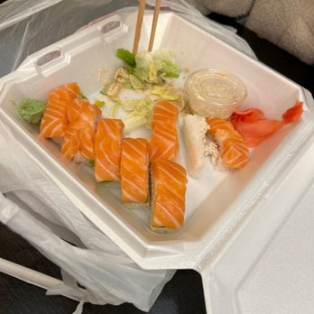 Aoki Japanese Restaurant - Salmon shrimp Salmon Lemon Box Roll. - Japanese Near Me - La Verne, California Aoki Japanese Restaurant - Salmon shrimp Salmon Lemon Box Roll. - Japanese Near Me - La Verne, California