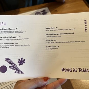 Mahi’ai Table - Happy Hour Menu - Cocktail Bars Near Me - Kapolei, Hawaii Mahi’ai Table - Happy Hour Menu - Cocktail Bars Near Me - Kapolei, Hawaii