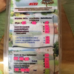 Rancho Mojarra - Menú