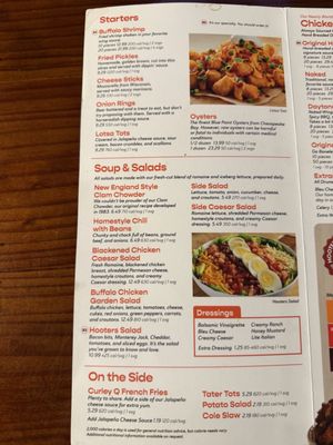 Menu photo 2 Hooters Orlando, FL