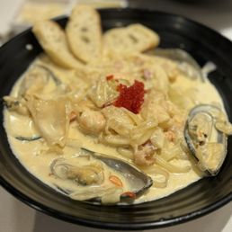 Spicy creamy udon Spicy creamy udon