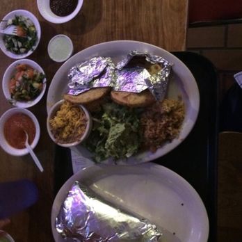 Chacho's - Burritos with couple of gorditas rice n beans and the famous condiment section - Tex-Mex Near Me - Houston, Texas