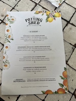 Menu photo 1 The Potting Shed Alexandria, NSW Menu photo 1 The Potting Shed Alexandria, NSW
