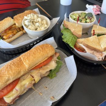 Belair's Bistro & Catering - Top left - Smokehouse Club Sub Top right - Triple Decker Club Bottom - Hot Italian - American Near Me - Belpre, Ohio