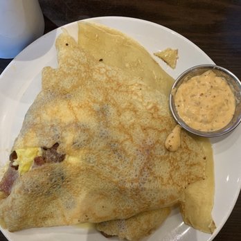 Rooster - Downtown - Egg and bacon crepe - Creperies Near Me - St. Louis, Missouri Rooster - Downtown - Egg and bacon crepe - Creperies Near Me - St. Louis, Missouri