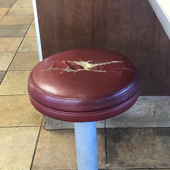 McDonald's - One of many torn stools/seats - Fast Food Near Me - Quartz Hill, California