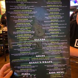 Kenny's Irish Pub - Dinner menu