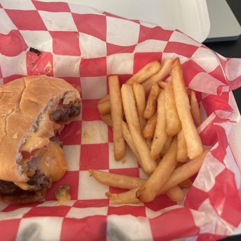 Bridge Tavern & Grill - Taken 2 bites of the burger and have not even touched the fries. - American Near Me - Wheeling, West Virginia Bridge Tavern & Grill - Taken 2 bites of the burger and have not even touched the fries. - American Near Me - Wheeling, West Virginia