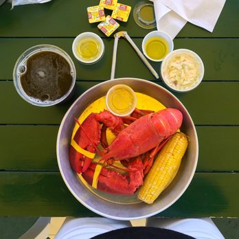 Thurston's Lobster Pound - Lobster & steamers + Atlantic Real Ale - Seafood Near Me - Bernard, Maine