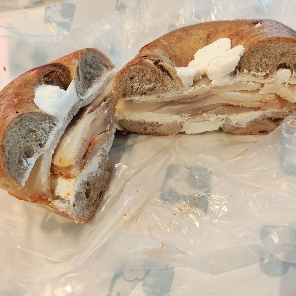 Russ & Daughters - Shtetl on a Cinnamon Raisin Bagel - Bagels Near Me - New York, New York