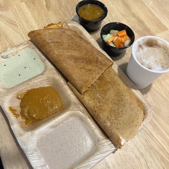 ID Cafe - Pav bhaji dosa with filter coffee - Indian Near Me - Pleasanton, California ID Cafe - Pav bhaji dosa with filter coffee - Indian Near Me - Pleasanton, California