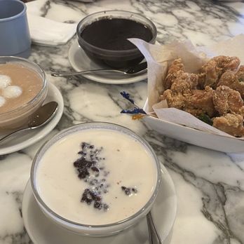 Sesame Paste Walnut paste with sesame dumpling Black Rice with Coconut Milk Sago