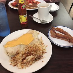 Breakfast Burrito Fruit topped pancakes Fresh ingredients cooked to perfection at a great price! Breakfast Burrito Fruit topped pancakes Fresh ingredients cooked to perfection at a great price!