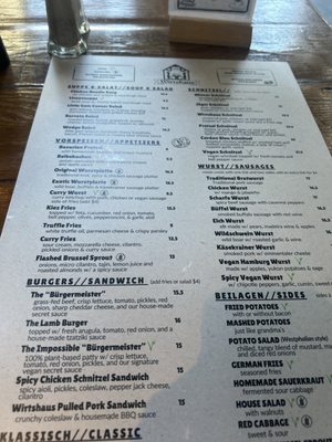Menu photo 6 Wirtshaus Los Angeles, CA