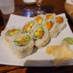 River City Drafthouse - Salmon avocado roll: quality and quantity.