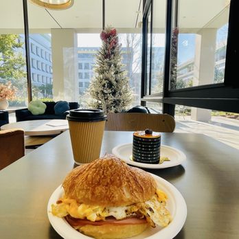 Flower flour - Satisfying ham & cheese croissant with my hot cup mocha and mango cake. - Cafes Near Me - San Jose, California Flower flour - Satisfying ham & cheese croissant with my hot cup mocha and mango cake. - Cafes Near Me - San Jose, California