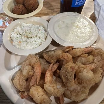 Doug's Place - Fried shrimp dinner with slaw, cream corn, hush puppies & tea - under $20 as of summer 2024. - Southern Near Me - Emerson, Georgia Doug's Place - Fried shrimp dinner with slaw, cream corn, hush puppies & tea - under $20 as of summer 2024. - Southern Near Me - Emerson, Georgia