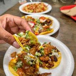 Seafood & Tacos Raul - Carnitas, Al Pastor and Chorizo Tacos. Dinner 4/12/2026