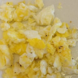 Krystal - Scrambled not overly beaten beforehand you can really taste the egg flavor 2nd visit cook over beat & had watery eggs still good