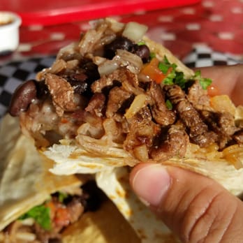Perry's - The Steak Burrito is tasty choice to refuel at the end of the Boardwalk. A little pricey, what you'd expect. 3/5 Salsa Packets - Bike Rentals Near Me - Santa Monica, California