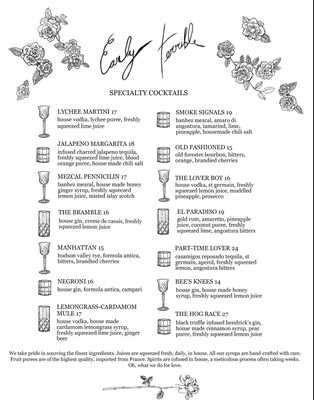 Menu photo 4 Early Terrible Woodstock, NY