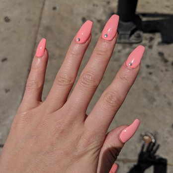 Katie Nails - Acrylic fill, gel, diamonds, two nails repaired, and all reshaped correctly! Only $33! #mindblown - Nail Salons Near Me - Norwalk, California Katie Nails - Acrylic fill, gel, diamonds, two nails repaired, and all reshaped correctly! Only $33! #mindblown - Nail Salons Near Me - Norwalk, California