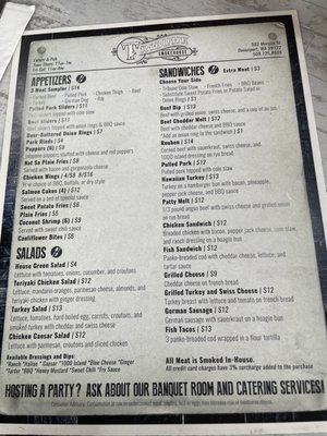 Menu photo 1 Tribune Smokehouse Davenport, WA