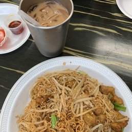 Pork chop Instant noodle and milk tea Pork chop Instant noodle and milk tea