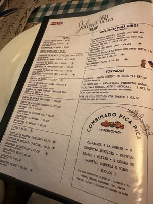 Menu photo 1 Julivert Meu Barcelona, B Menu photo 1 Julivert Meu Barcelona, B