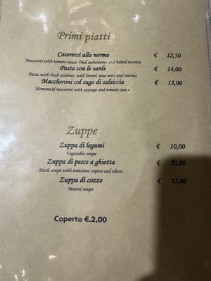 Menu photo 2 Trattoria Don Camillo Taormina, ME Menu photo 2 Trattoria Don Camillo Taormina, ME