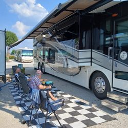 Grandma's RV Camping - Just chilling watching TV