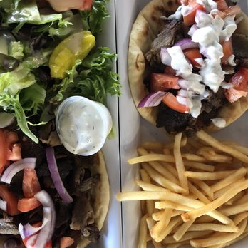 George's Kitchen - Gyro Pita with Greek salad and perfectly done fries! - Salad Near Me - Phoenix, Arizona George's Kitchen - Gyro Pita with Greek salad and perfectly done fries! - Salad Near Me - Phoenix, Arizona