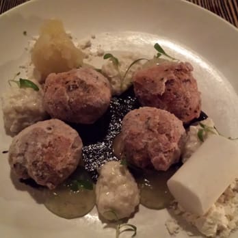 Longman & Eagle - Fried doughnuts with coconut rice pudding, black sesame, shaved ice, lime sorbet - Gastropubs Near Me - Chicago, Illinois Longman & Eagle - Fried doughnuts with coconut rice pudding, black sesame, shaved ice, lime sorbet - Gastropubs Near Me - Chicago, Illinois