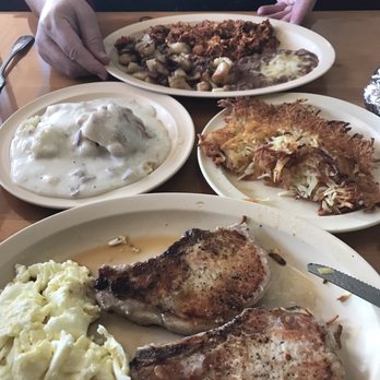 Patsy's Country Kitchen - Chorizo breakfast AND Pork chop & egg white scrambled that included crispy hash browns & biscuits & gravy. Super YUMMY! - American Near Me - Temecula, California Patsy's Country Kitchen - Chorizo breakfast AND Pork chop & egg white scrambled that included crispy hash browns & biscuits & gravy. Super YUMMY! - American Near Me - Temecula, California