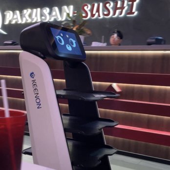 Pakusan Sushi & Grill - They have this cute robot to deliver dishes - Sushi Bars Near Me - Chandler, Arizona