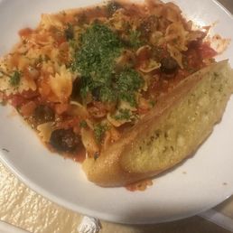 Tomato and olive pasta dish