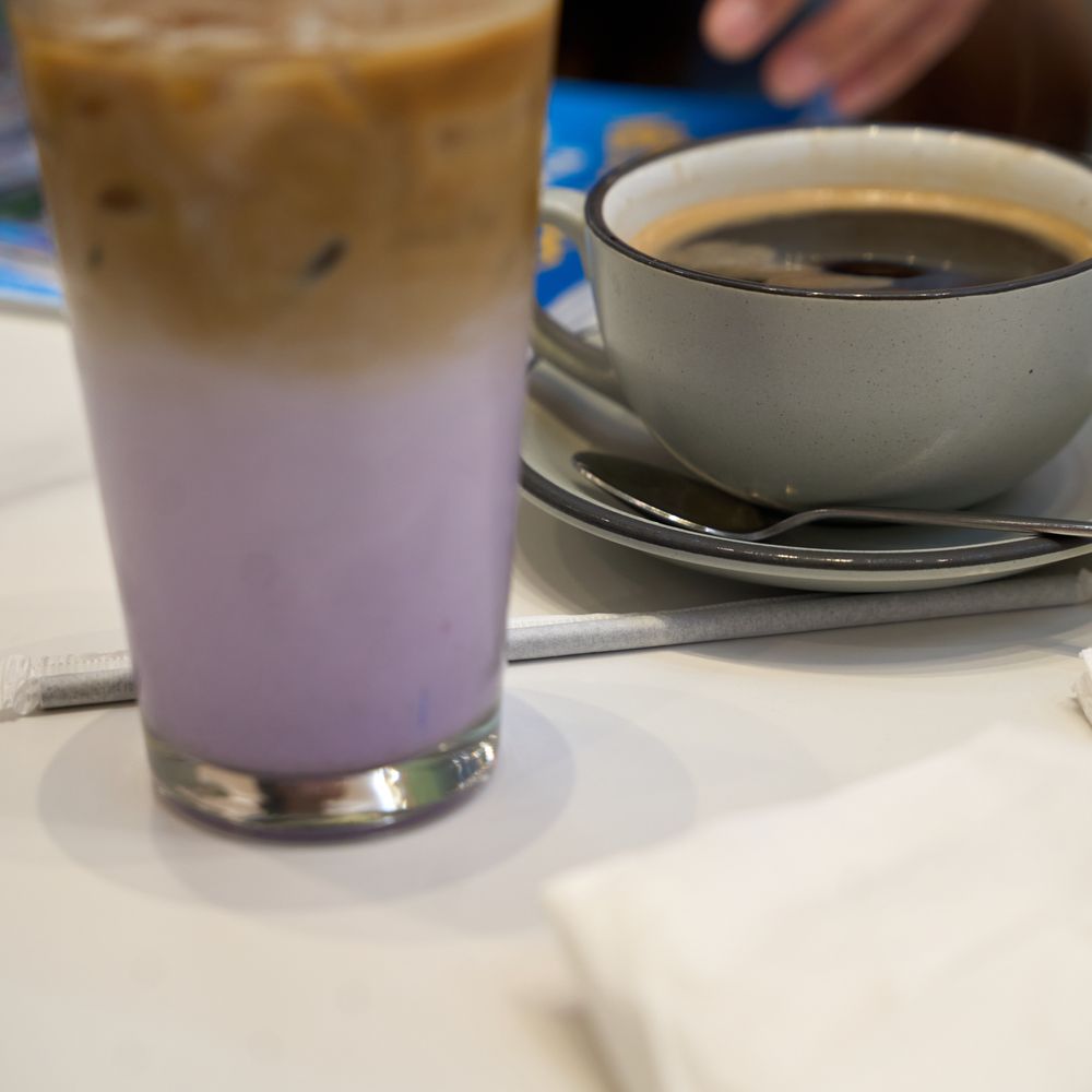 Gram Cafe & Pancakes - Ube Latte - Japanese Near Me - Monterey Park, California Gram Cafe & Pancakes - Ube Latte - Japanese Near Me - Monterey Park, California