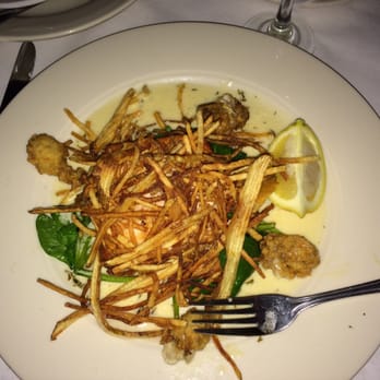 Oscar's - There's salmon and spinach under those crispy fries! - American Near Me - Summerville, South Carolina Oscar's - There's salmon and spinach under those crispy fries! - American Near Me - Summerville, South Carolina