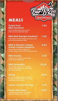 Menu photo 2 Bar B Zoo Smokehouse Memphis, TN