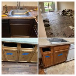 We did the floors and refaced the caninets.