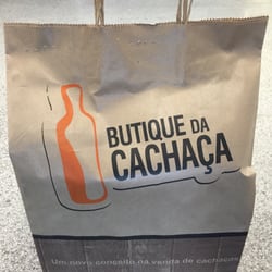 Butique da Cachaça - Bag and receipt read Butique da cachaça, although on the outside of the store it only say Drink It